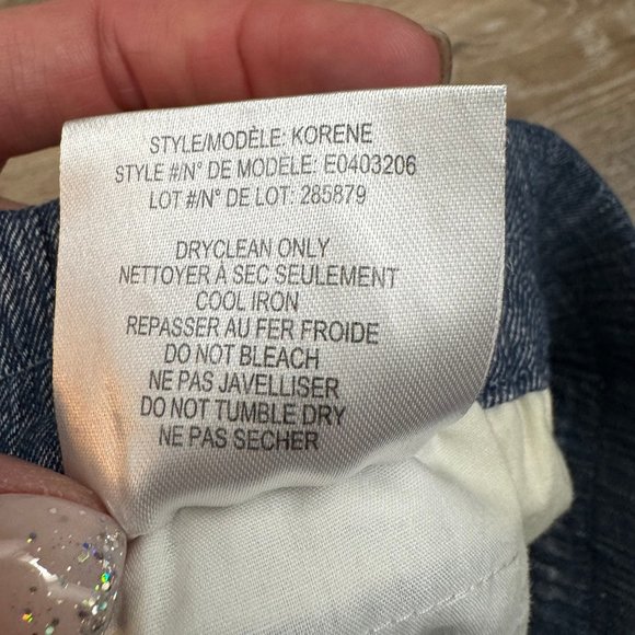 THEORY- Korene Chambray Linen Blend Pant- sz. S - Picture 8 of 11